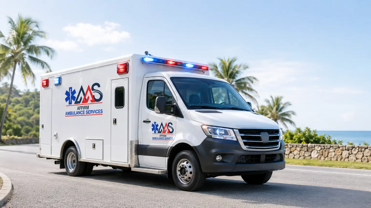 AFFIRM ambulance ready for patient transport in Jamaica
